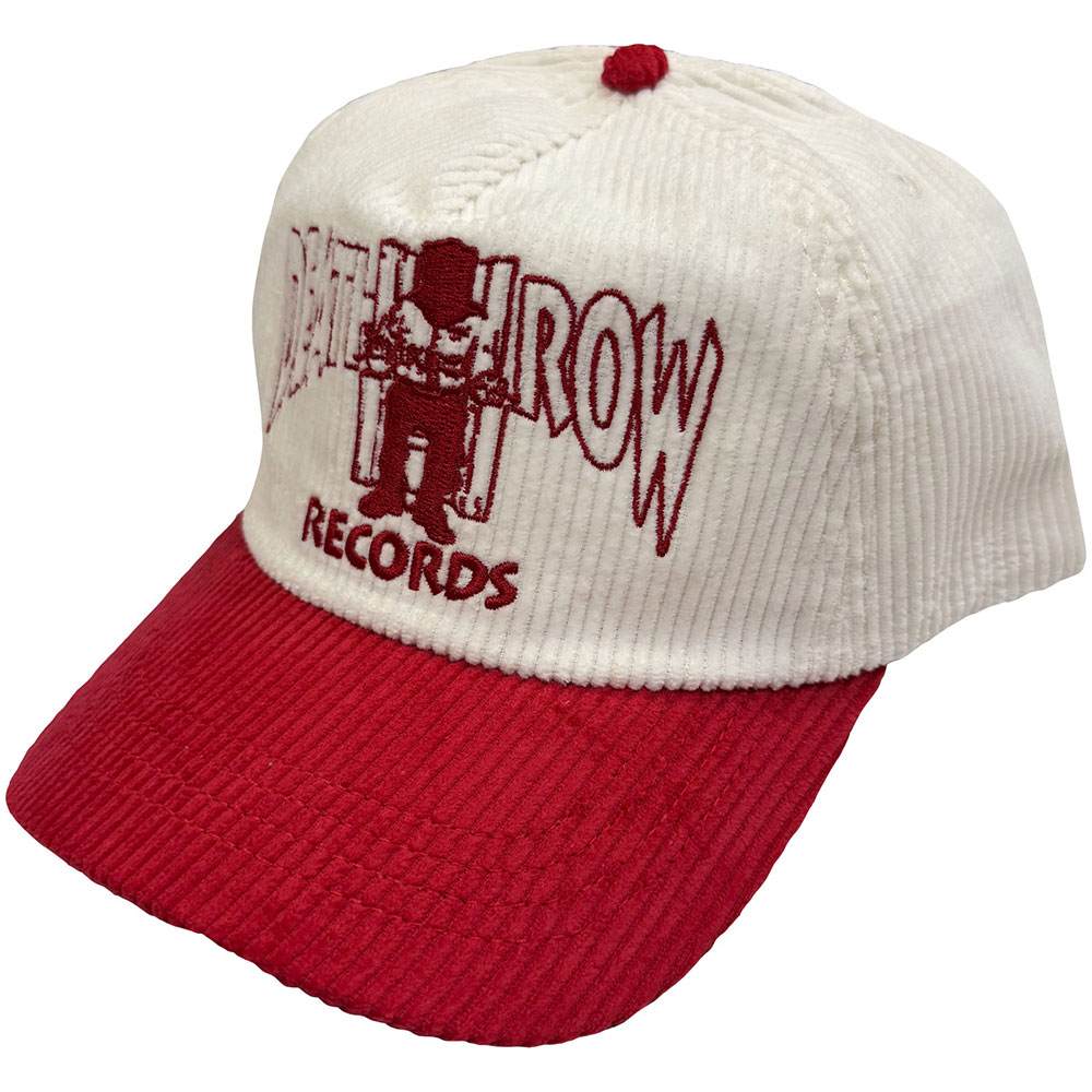 Death Row Records - Logo Corduroy Baseball cap - White/Red